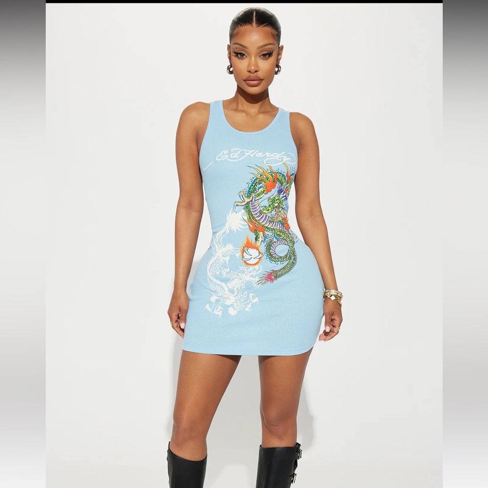 Blue Ed Hardy Mini dress